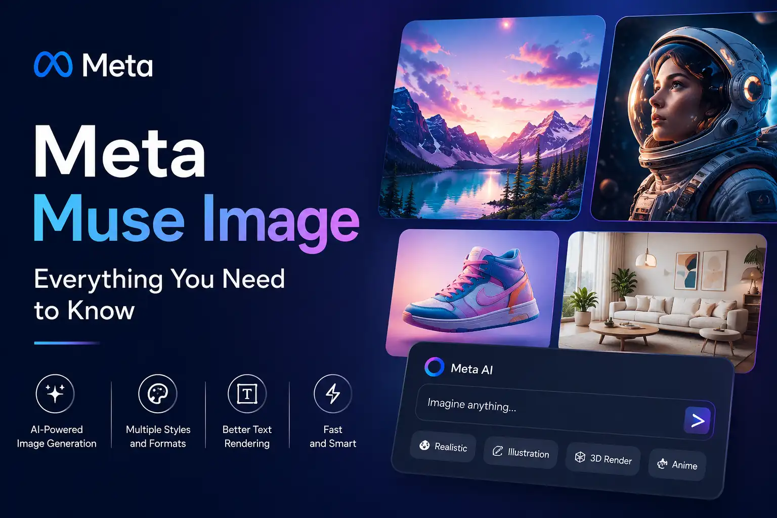 Meta Muse Image AI generator interface shown on a smartphone screen