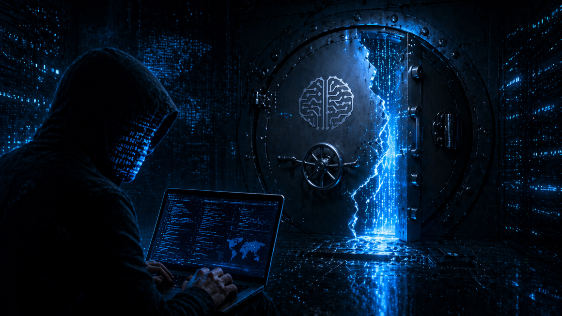 Anthropic Mythos AI security breach illustration showing a cracked digital vault representing unauthorized access to the Claude Mythos Preview cybersecurity tool